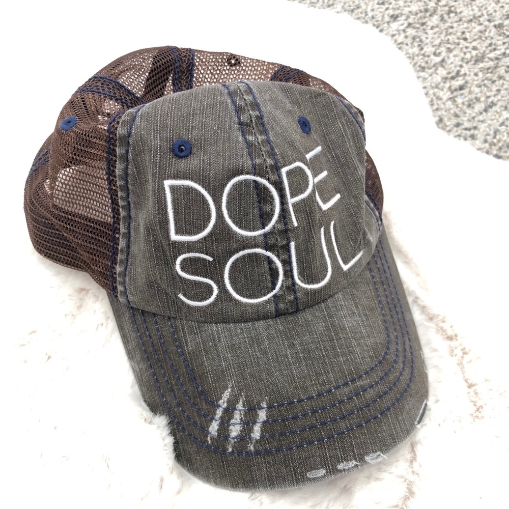 New Modern Karmavore “Dope Soul” Trucker Hat brown
